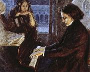 oscar wilde an artist s impression of chopin at the piano composing his preludes oil painting